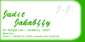 judit jakabffy business card